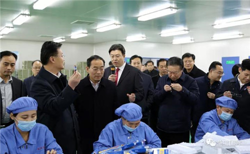 济宁市党政观摩团来益宝康富森观摩考察