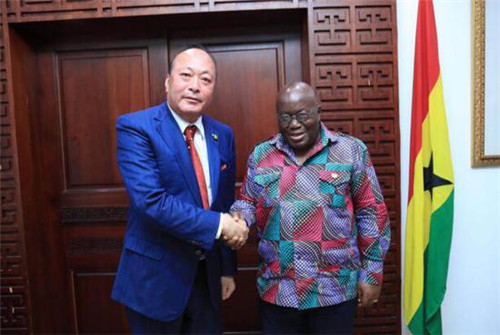 天狮董事长李金元受邀拜访非洲加纳总统阿库福·阿多
