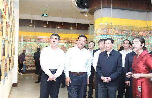 金诃董事长陪同上海市长应勇访问中国藏医药文化博物馆