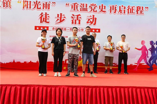 金科伟业(中国)有限公司党支部参加镇党委组织的献礼建党100周年徒步活动